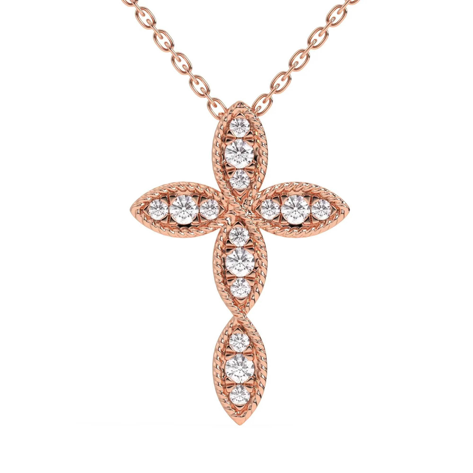 Timeless Cross Pendant - 1/3 Ctw