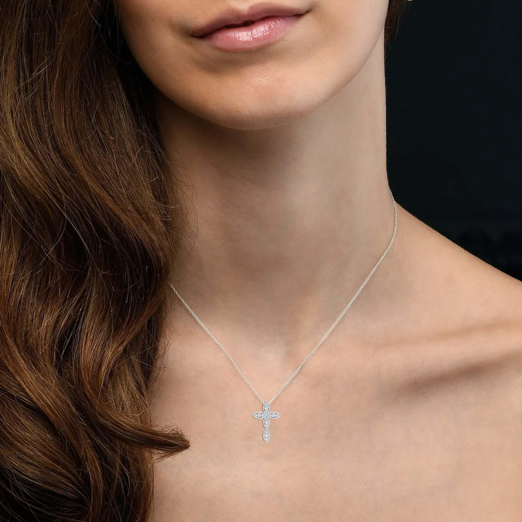 Timeless Cross Pendant - 1/3 Ctw