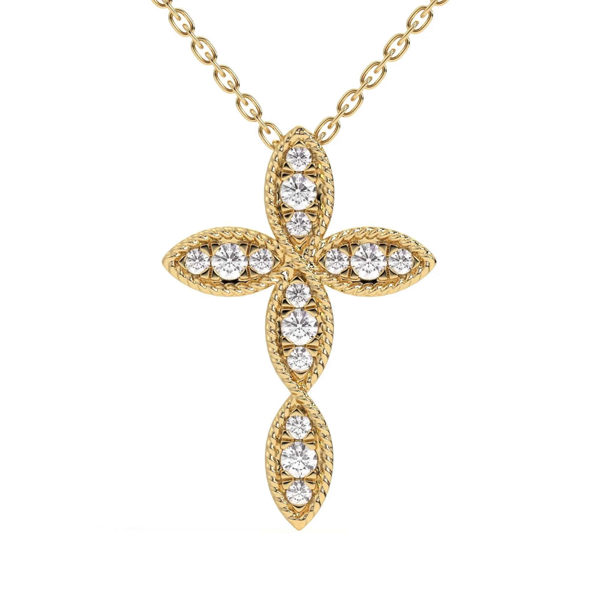 Timeless Cross Pendant - 1/3 Ctw