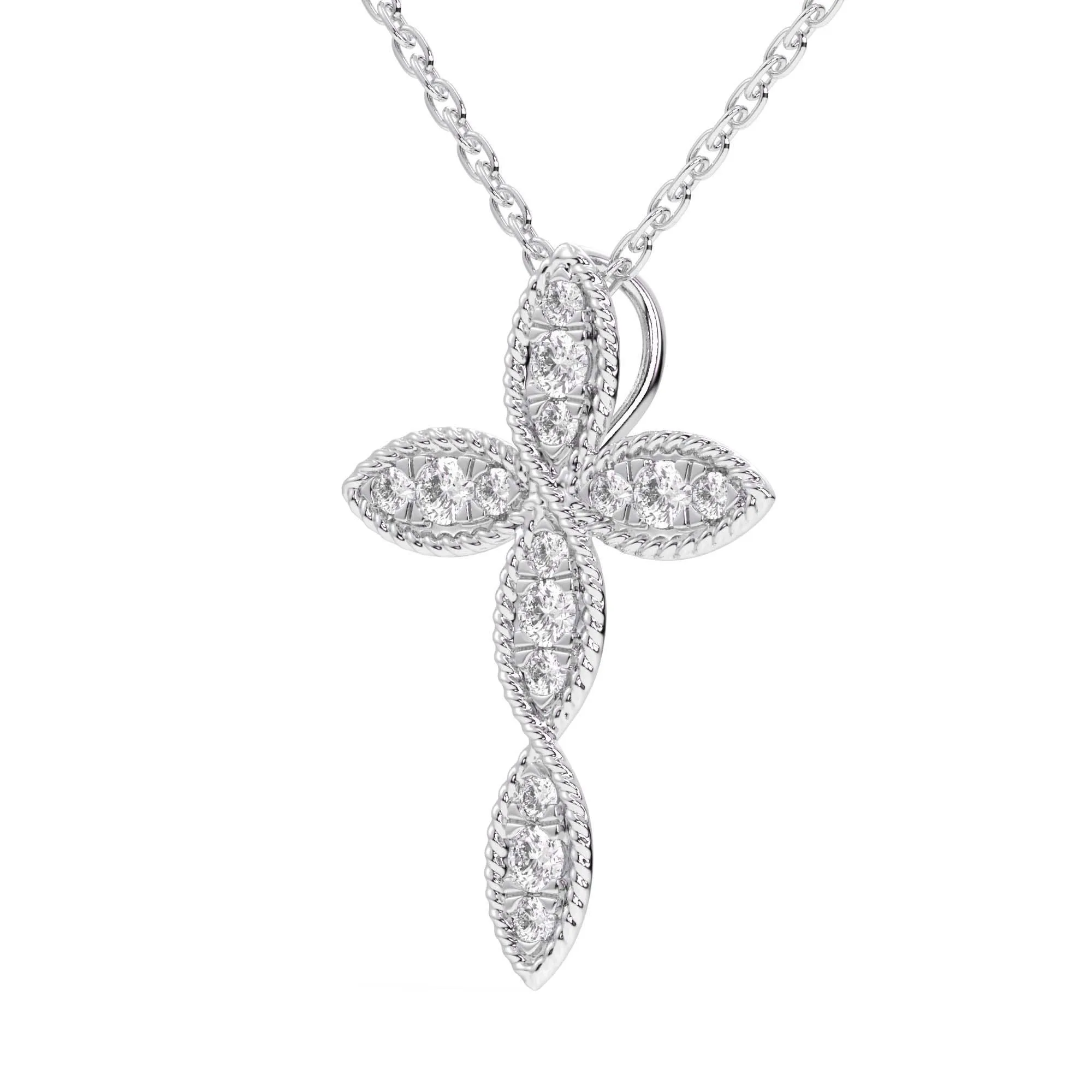 Timeless Cross Pendant - 1/3 Ctw