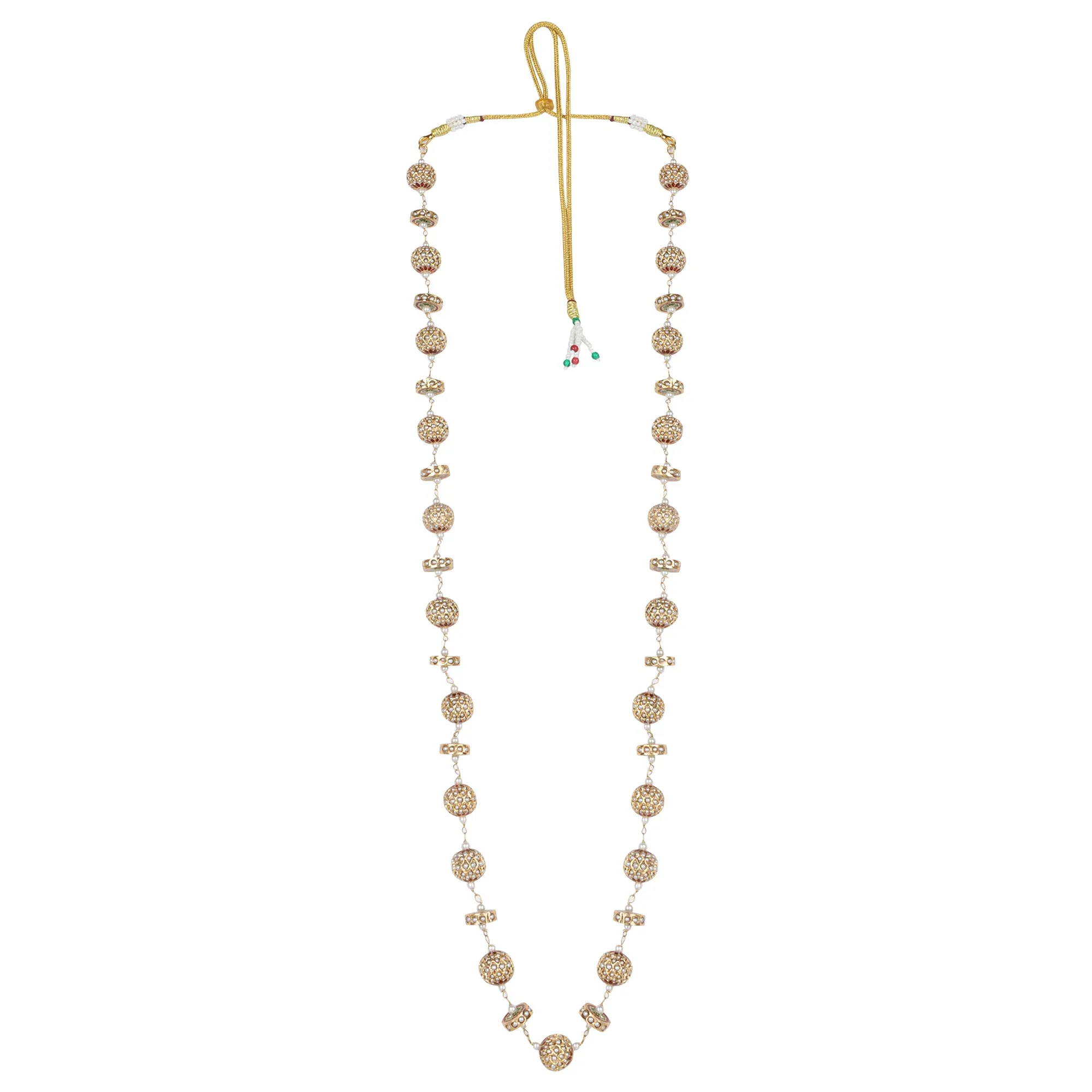Timeless Single-Line Sona Moti Necklace