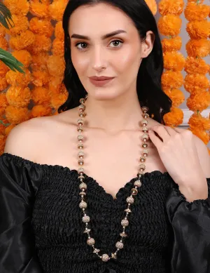 Timeless Single-Line Sona Moti Necklace