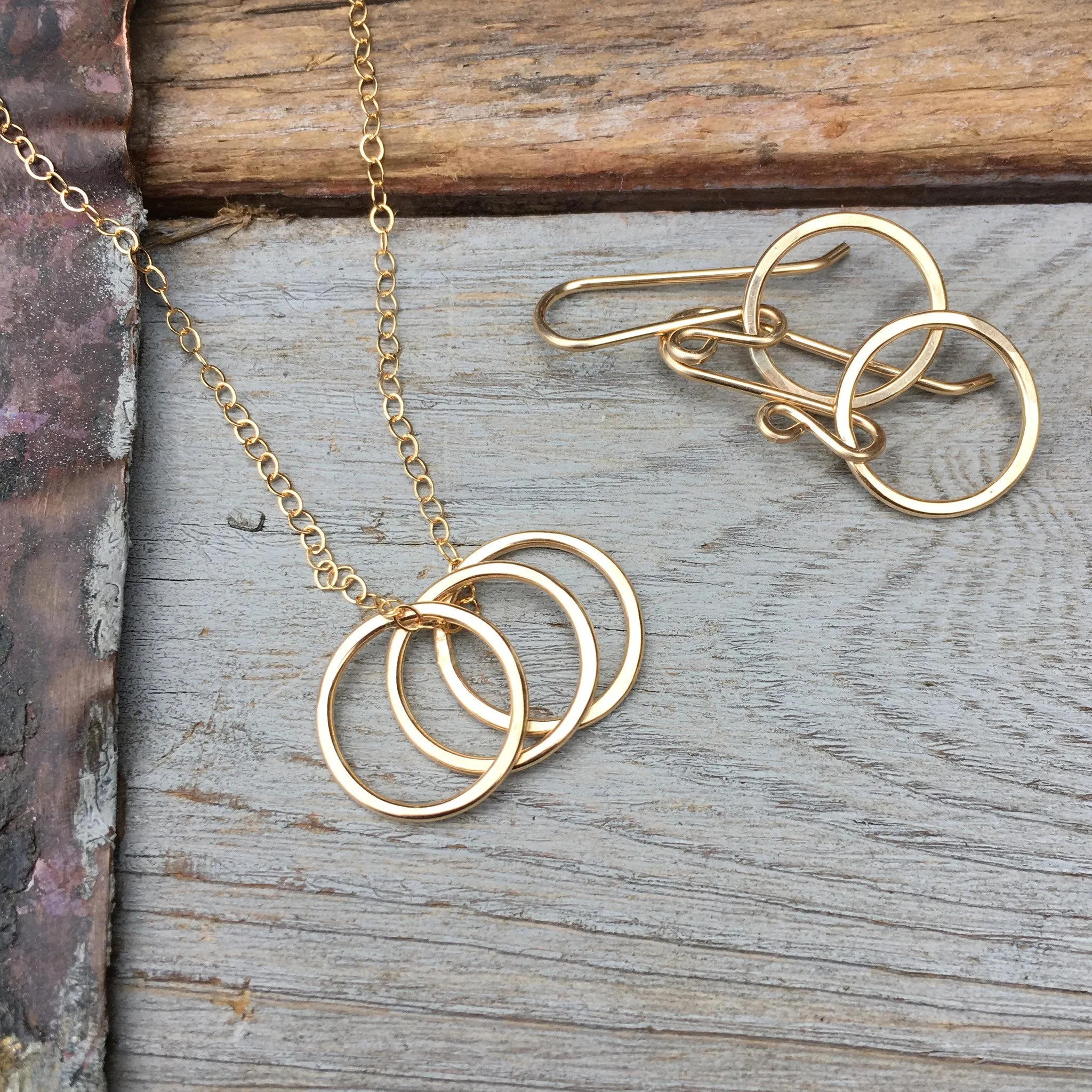 Tiny Circle Earrings ~ Goldfilled