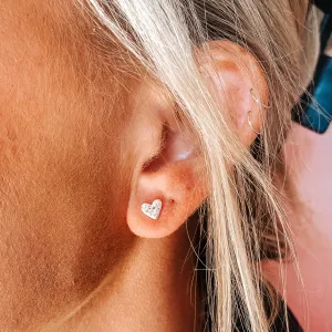 Tiny Heart Stud Earrings