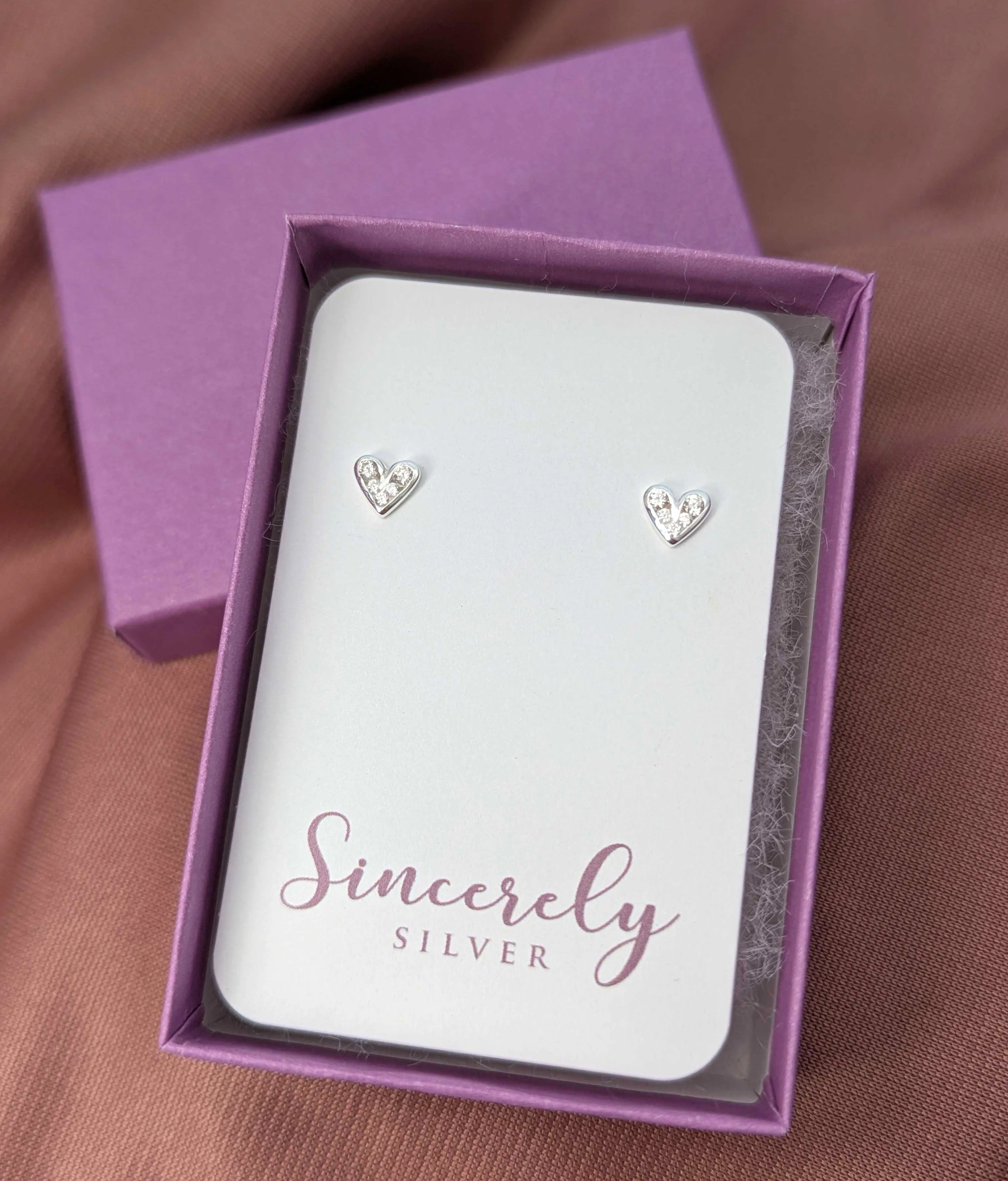 Tiny Heart Stud Earrings