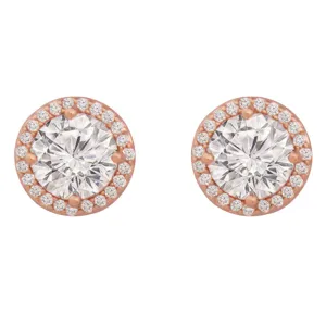 Tipperary Crystal Simple CZ Earrings - Rose Gold