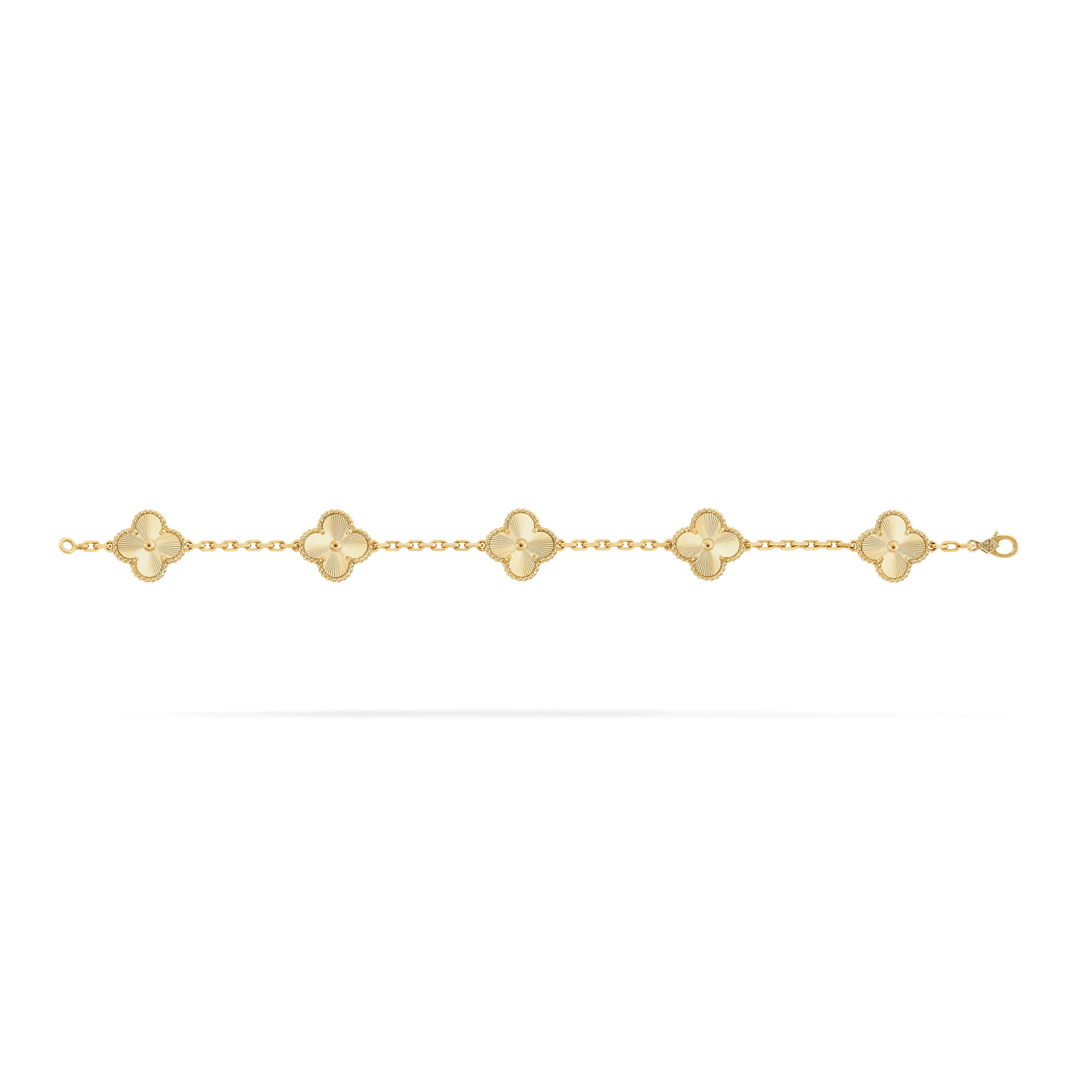Toleet Full Gold 5 Motif Clover Bracelet