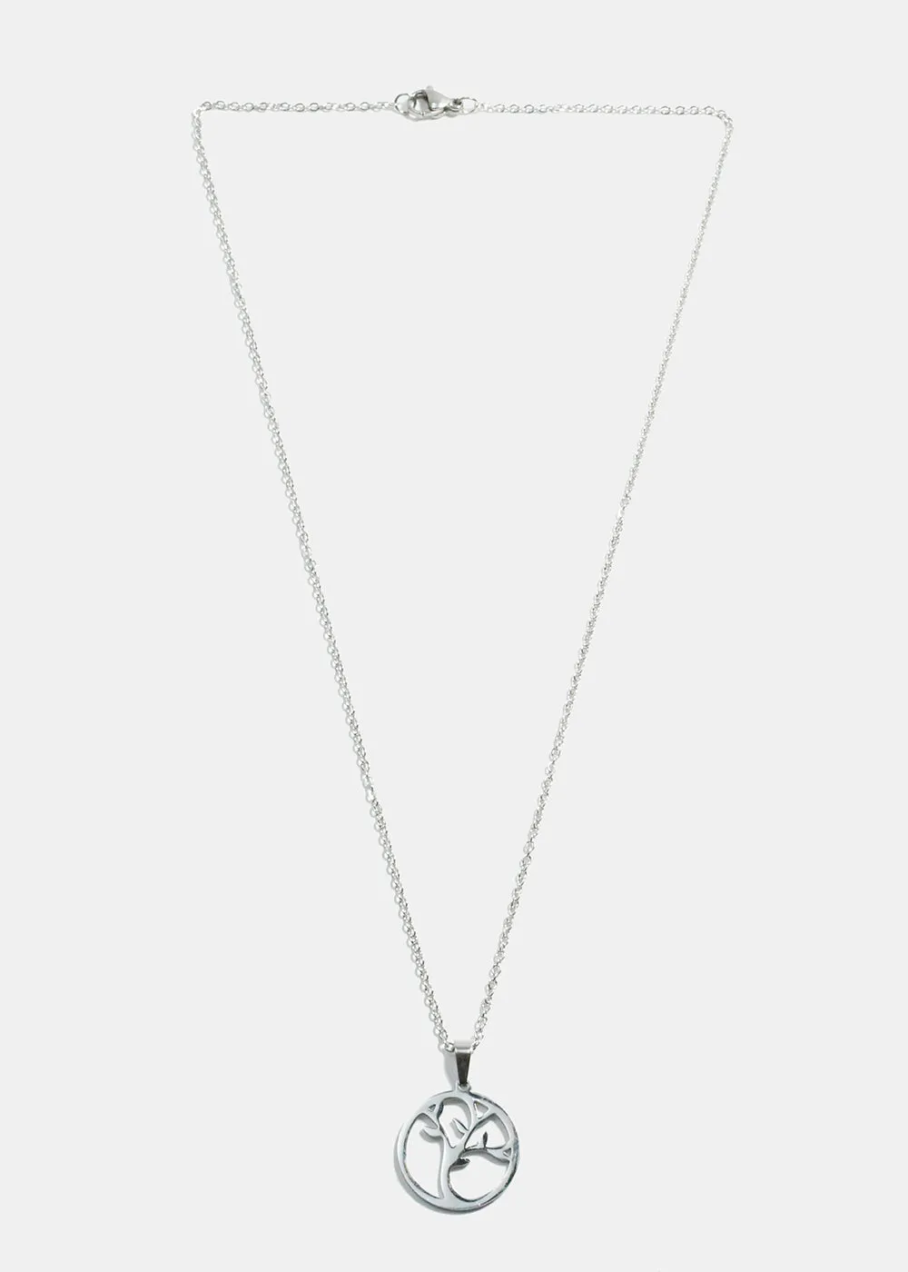 Tree in Circle Necklace