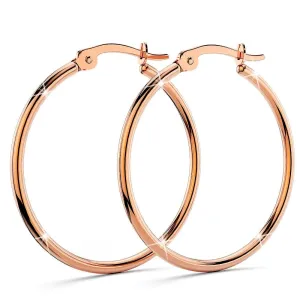 Trishia Hoop Rose Gold Layered Earrings 30mm