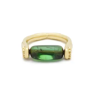 Tumbler Ring Green Tourmaline