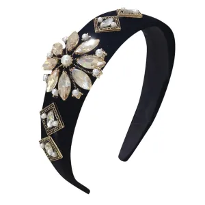 Turban Headbands for Women Beaded Hair Hoop Headband Handmade Jewelry Hair Bands Hair Accessories for Daily Festival