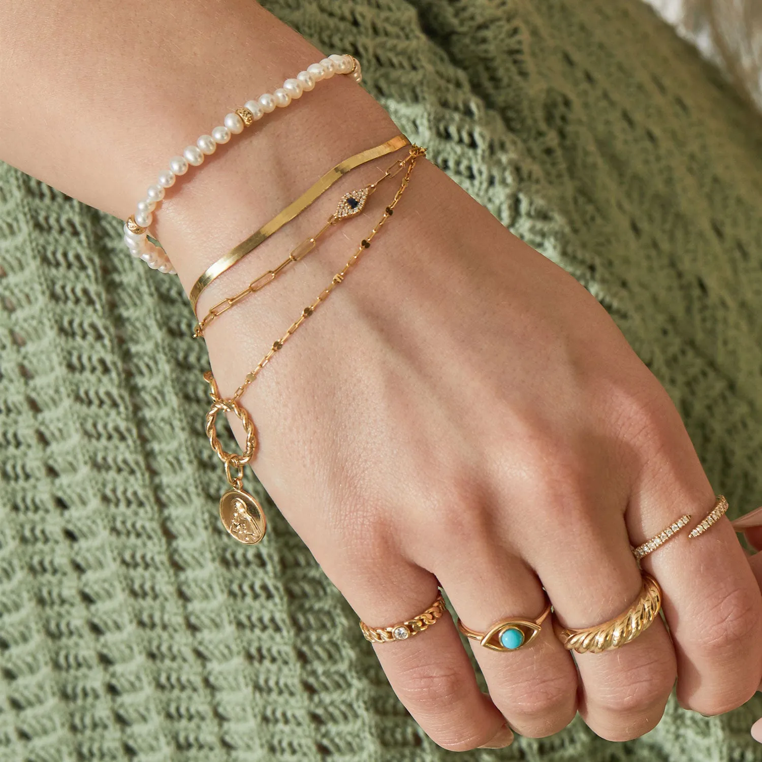 Turquoise Evil Eye Ring