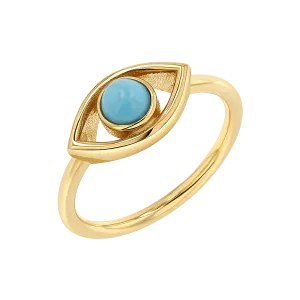Turquoise Evil Eye Ring