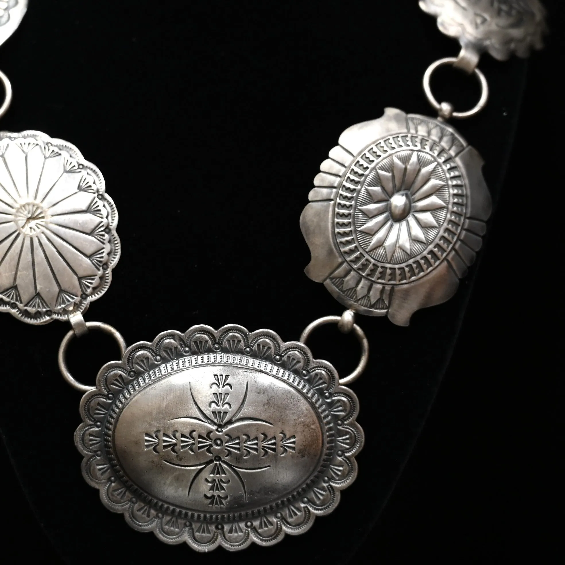 Vintage 7 Concho Convertible Chain Necklace