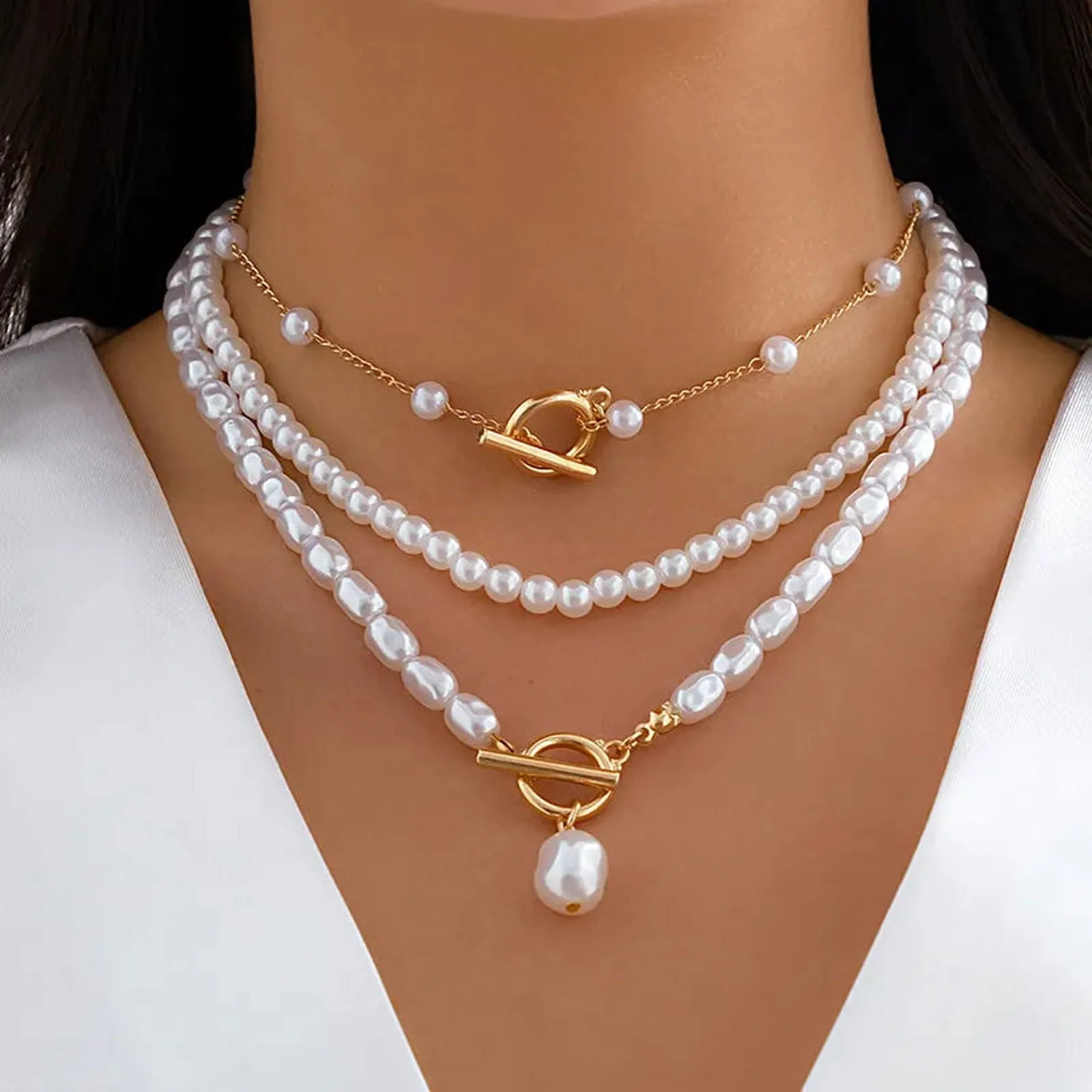 Vintage Pearl Heart Necklaces Collection