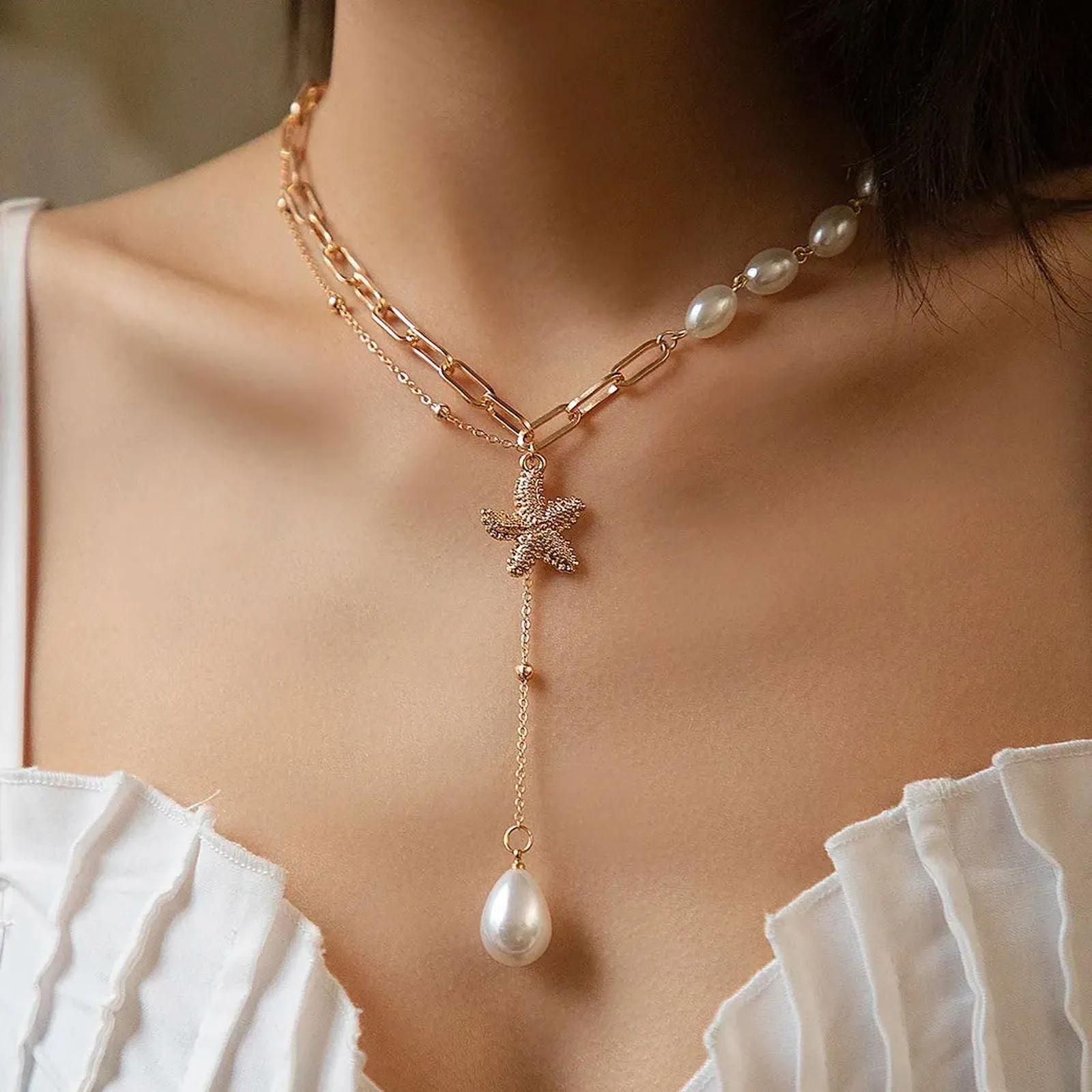 Vintage Pearl Heart Necklaces Collection