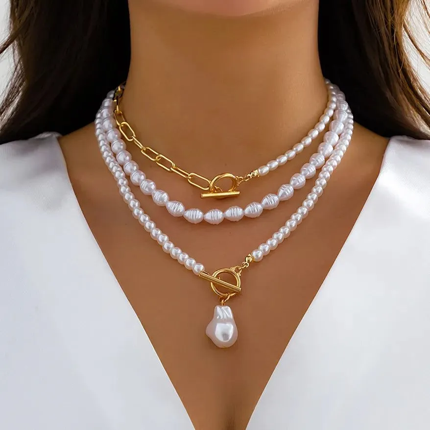 Vintage Pearl Heart Necklaces Collection