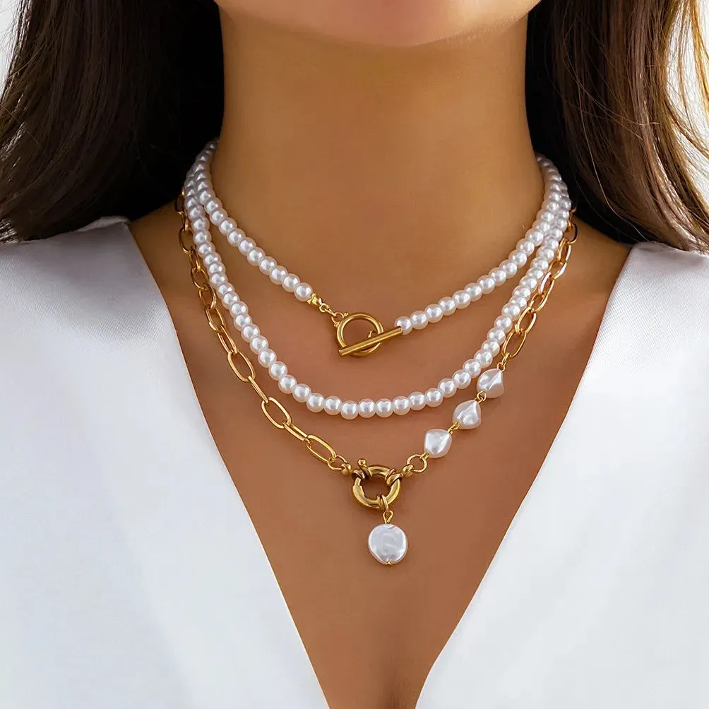 Vintage Pearl Heart Necklaces Collection