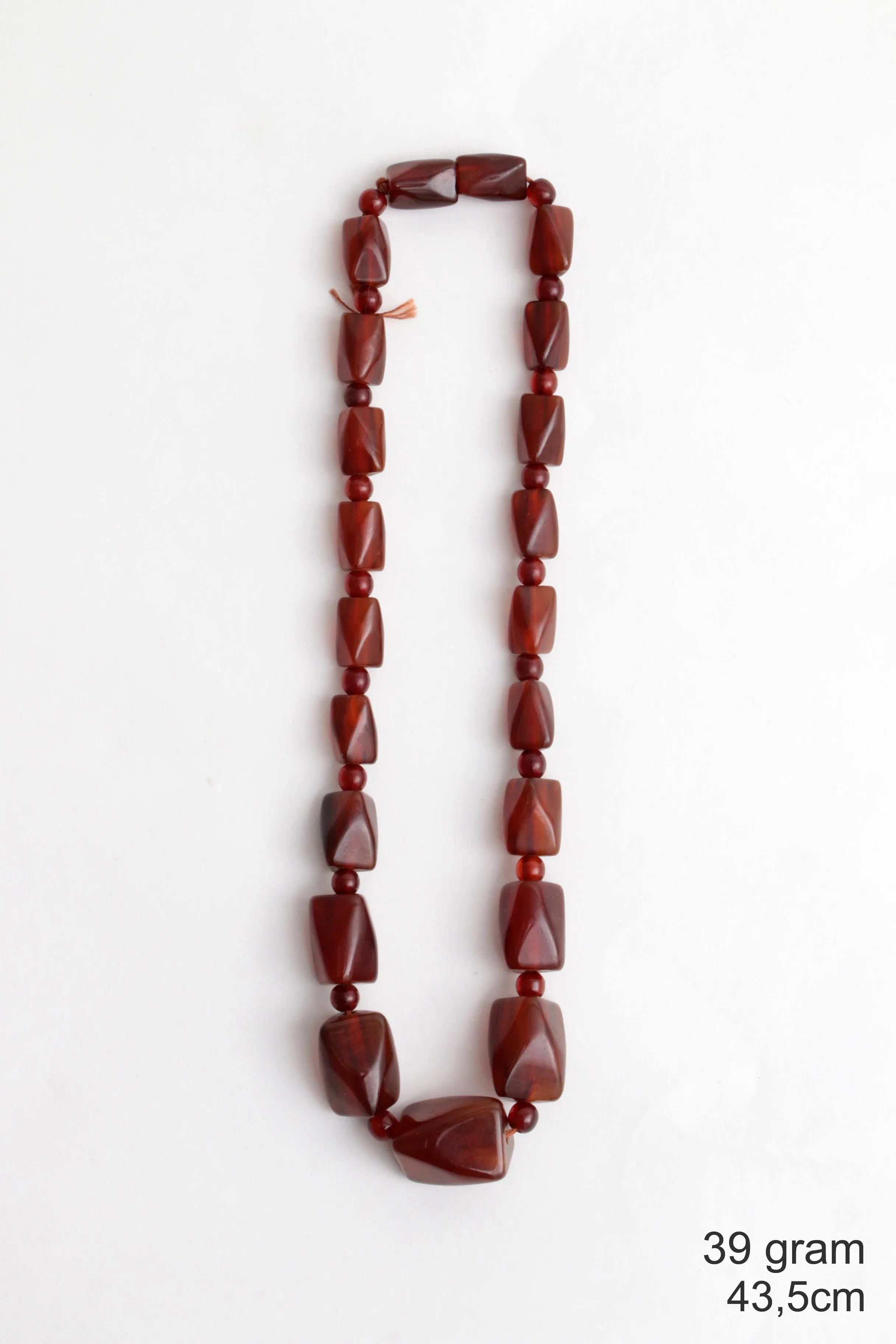 Vintage Set of Four Amber Necklaces, 1960s
