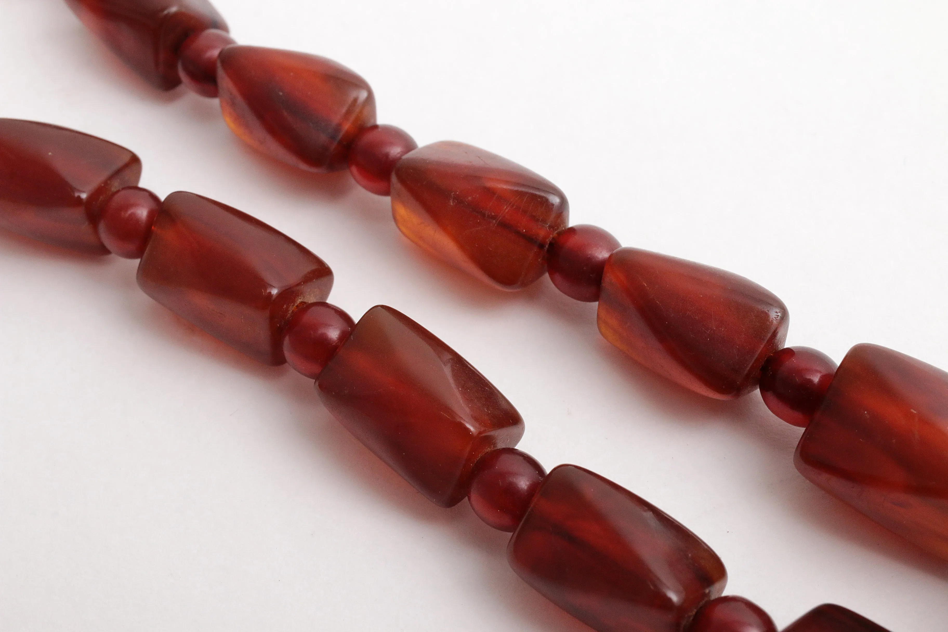 Vintage Set of Four Amber Necklaces, 1960s