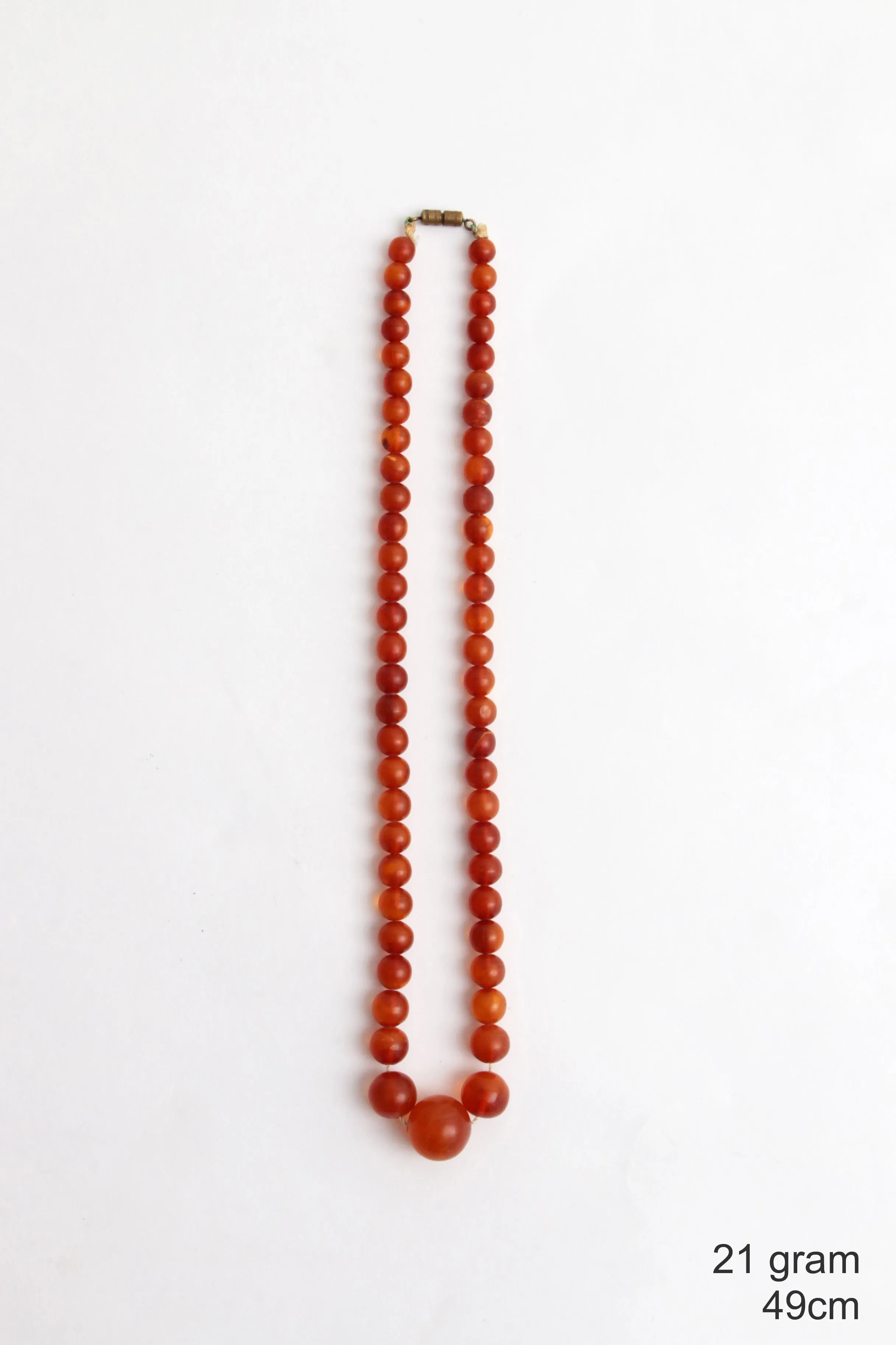 Vintage Set of Four Amber Necklaces, 1960s