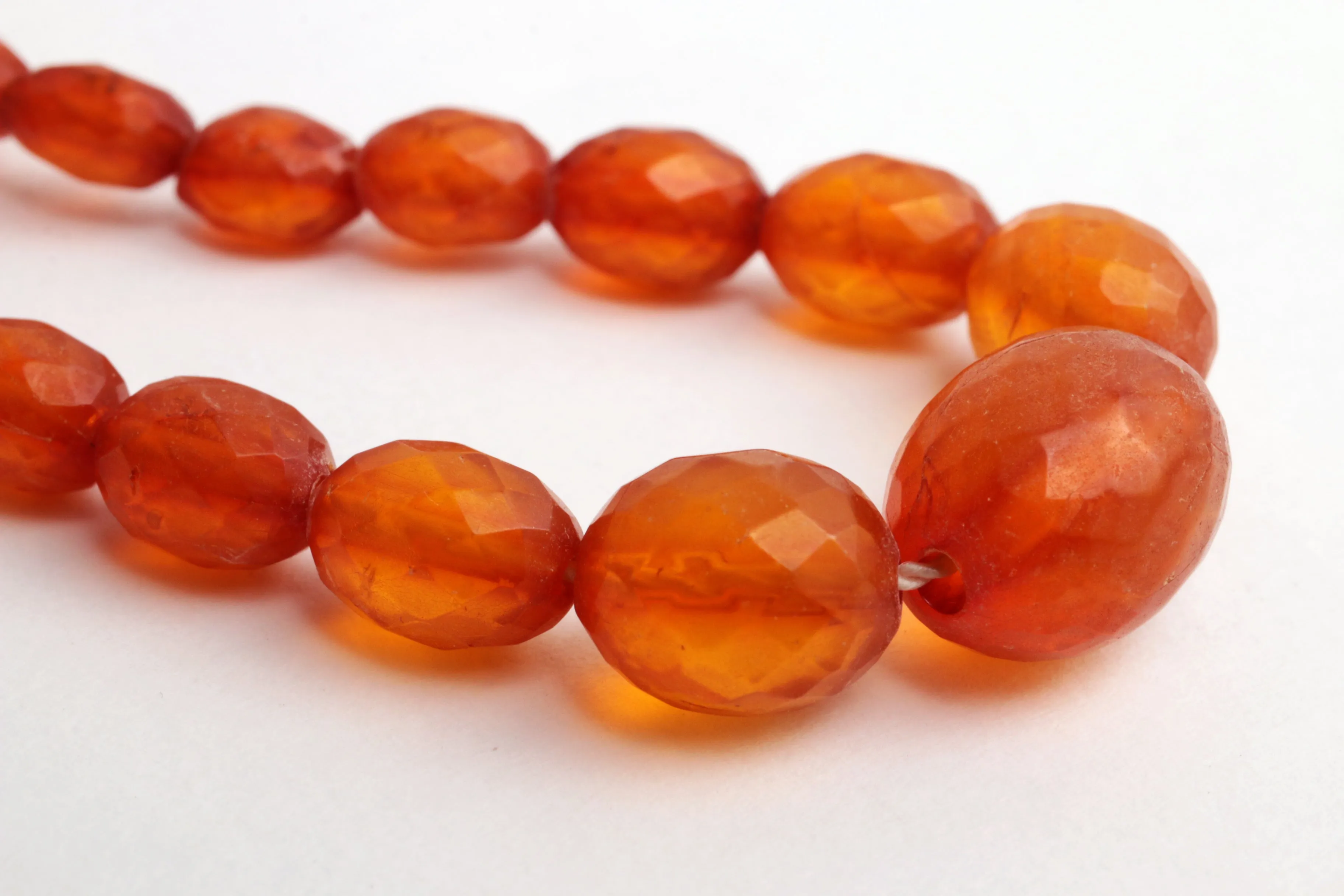 Vintage Set of Four Amber Necklaces, 1960s