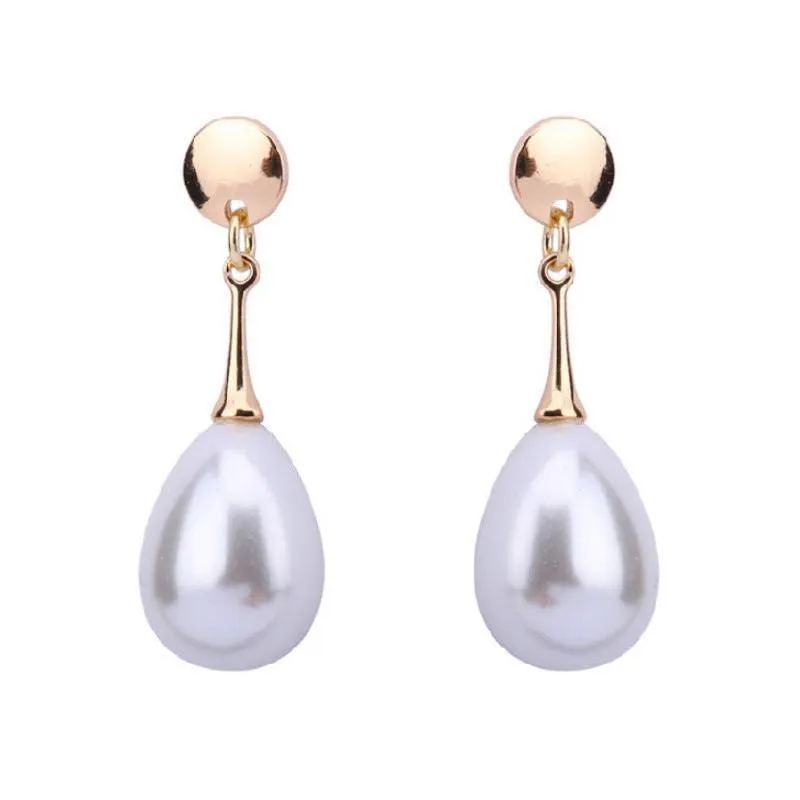 Waterdrop Pearl Simple Personality Earrings