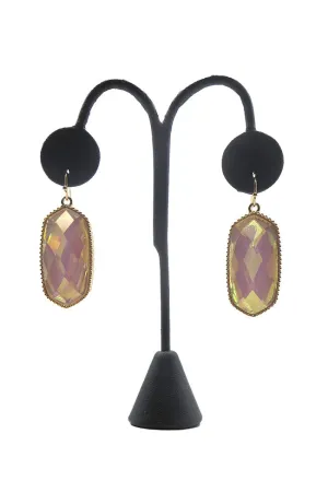 White Rectangle Earrings