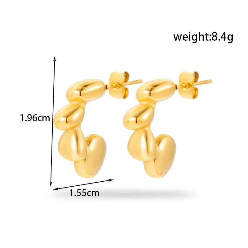 Wholesale 2pcs Titanium Steel Fashionable Liquid Long Irregular Earrings