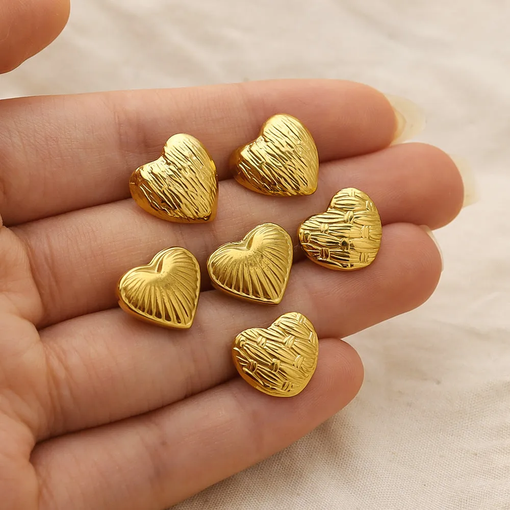 Wholesale of Simple Titanium Steel Heart Earrings