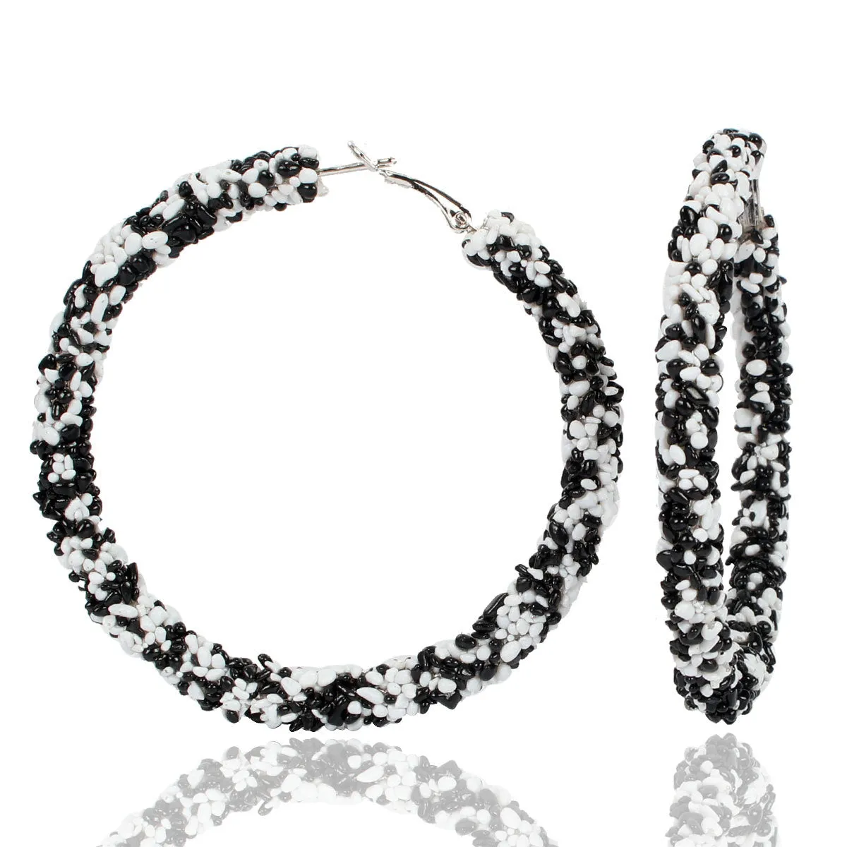 Wholesale Simple Original Stone Large Hoop Earrings