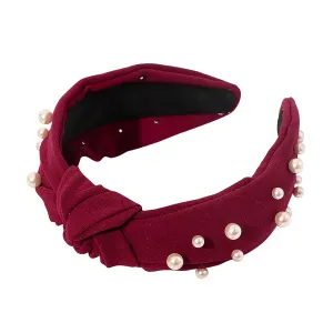 wide headbands for women Headband Knotted Headband hairbands for women's hair Chiffon Pearl Hair Accessories Wash Headband