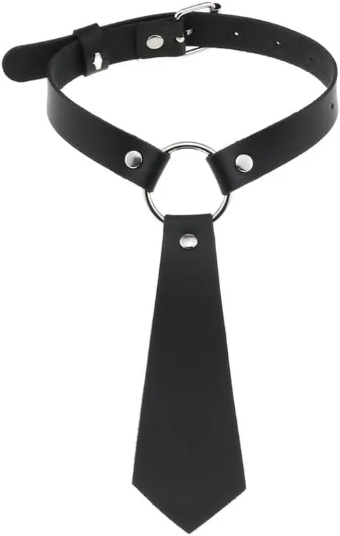 Women Bow Tie Neck Collar Choker Necklace Adjustable Handmade Hip Hop Costume Cosplay Nightclub Choker