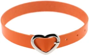 Women Heart Choker Necklace Handmade Adjustable Hip Hop Costume Cosplay Nightclub Punk Neck Collar Choker