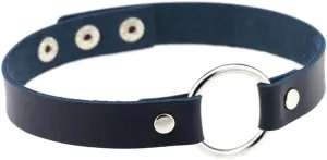 Women Leather Neck Collar Choker Necklace Handmade Adjustable Hip Hop Costume Cosplay Nightclub Punk Choker