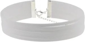 Women Multilayer Velvet Neck Collar Choker Necklace Adjustable Handmade Hip Hop Costume Cosplay Nightclub Choker
