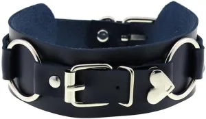 Women Punk Choker Necklace Handmade Adjustable Costume Cosplay Nightclub Party Leather Neck Collar Choker