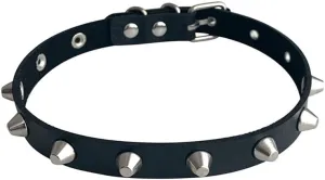 Women Rivet Choker Necklace Adjustable Handmade Costume Cosplay Nightclub Party Leather Neck Collar Choker