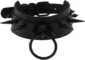 Women Rivet Punk Choker Necklace Handmade Adjustable Hip Hop Costume Cosplay Nightclub Spike Neck Collar Choker