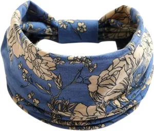 Women Sport Wrap Knotted Exercise Elastic Running Yoga Wicking Headband Sports Hijab Ladies Elastic Headband (A, One Size)