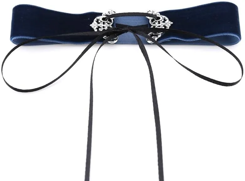 Women Velvet Choker Necklace Handmade Adjustable Costume Cosplay Nightclub Punk Neck Collar Choker