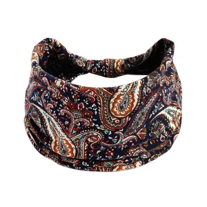 Women Wide Headbands Boho Bandeau Headbands Floral Printed Non Slip Headbands Outdoor Hair Accessories