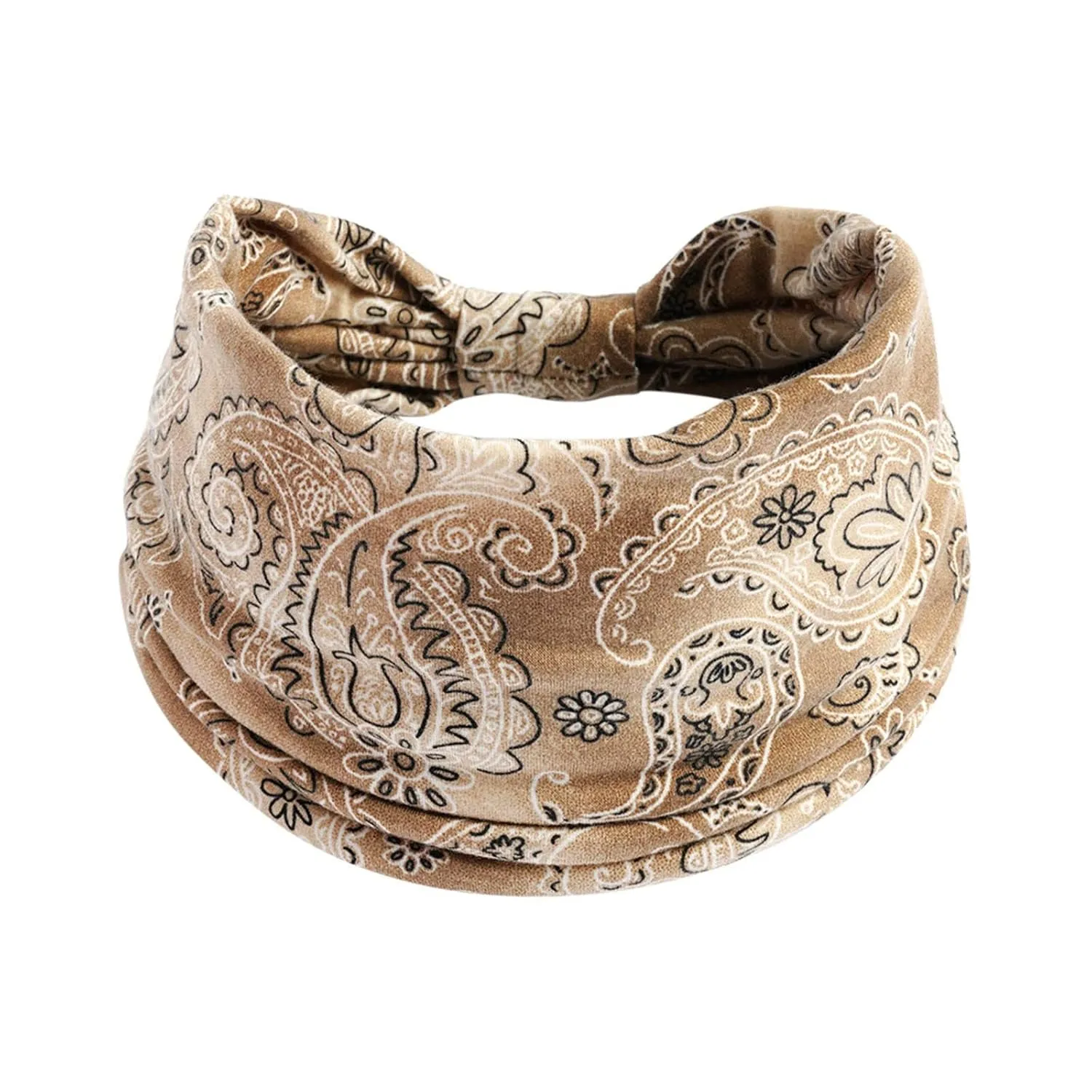 Women Wide Headbands Boho Bandeau Headbands Floral Printed Non Slip Headbands Outdoor Hair Accessories