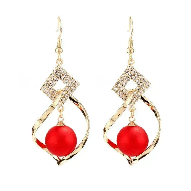 Women's Fashionable Temperamental All-match Pearl drop Earrings