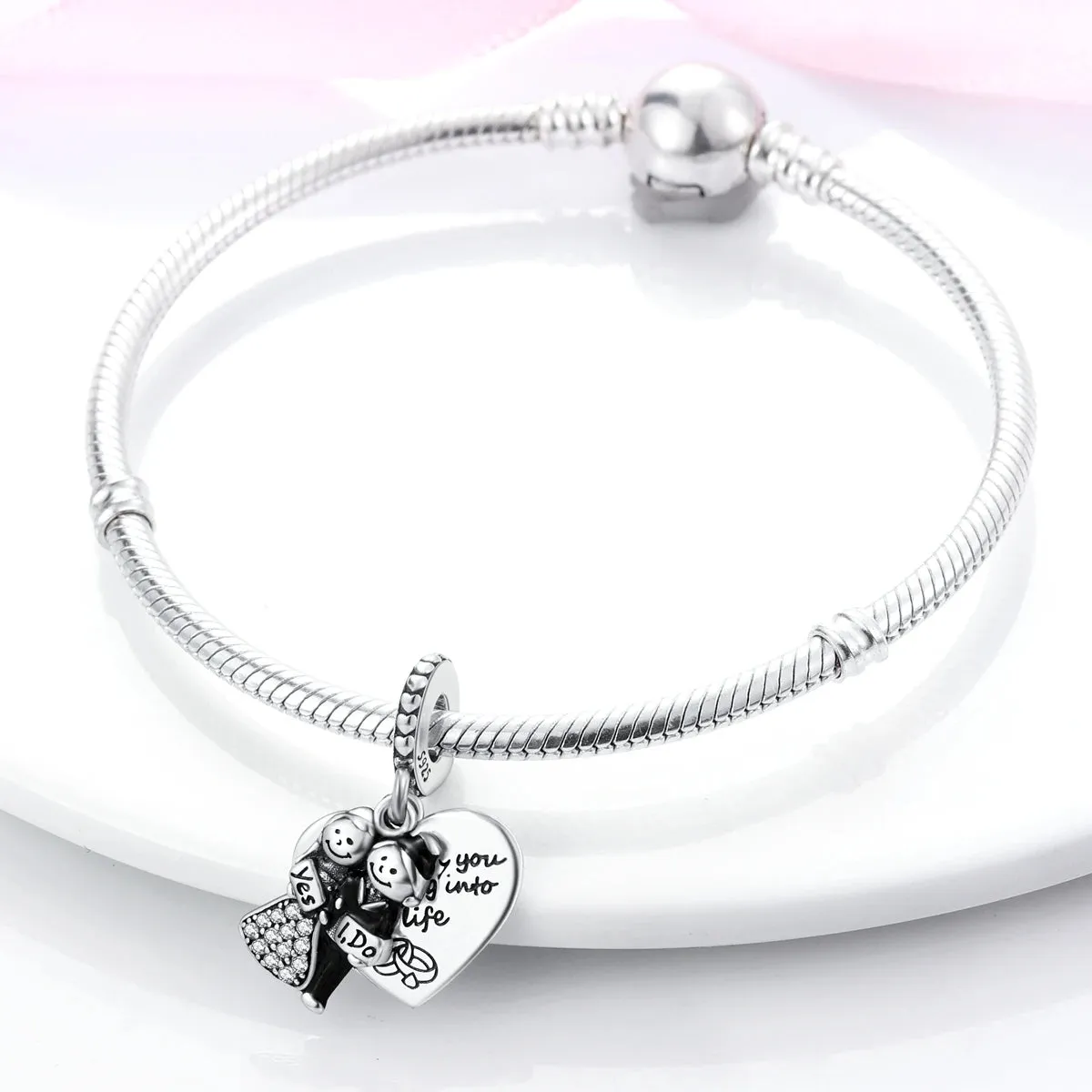 Yes I Do! Married Couple Dangle Charm