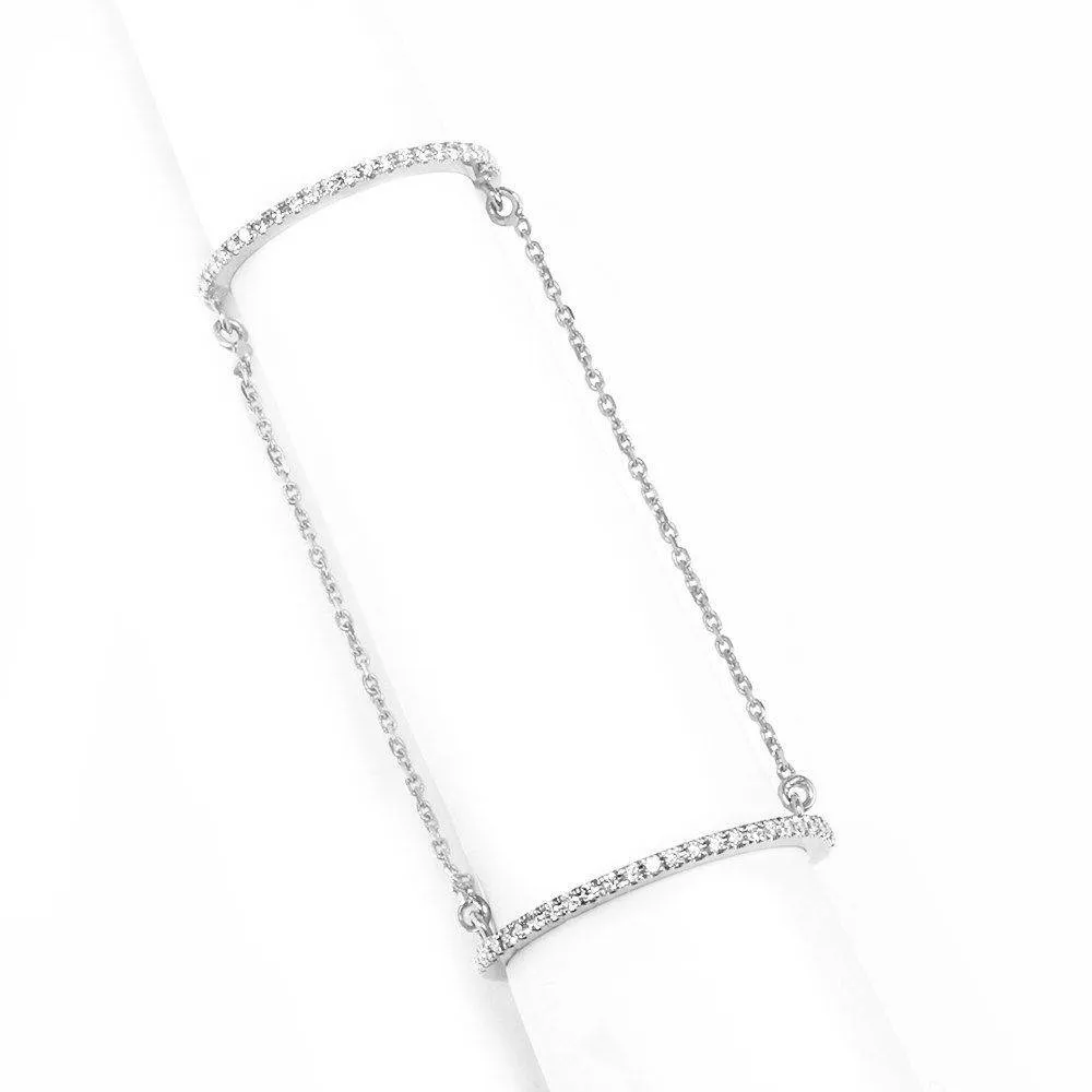 Zen Garden Double Ring Chain Diamond Ring