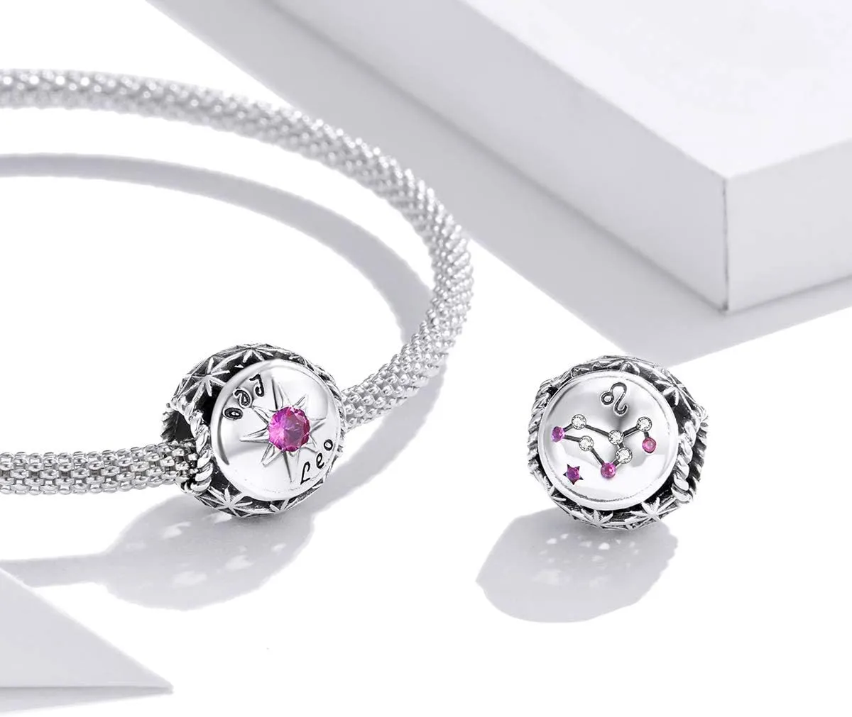 Zodiac Sign Charm fit Charms Bracelet 925 Sterling Silver Charm Birthday Charm 12 Constellations Charms For pandora Bracelets