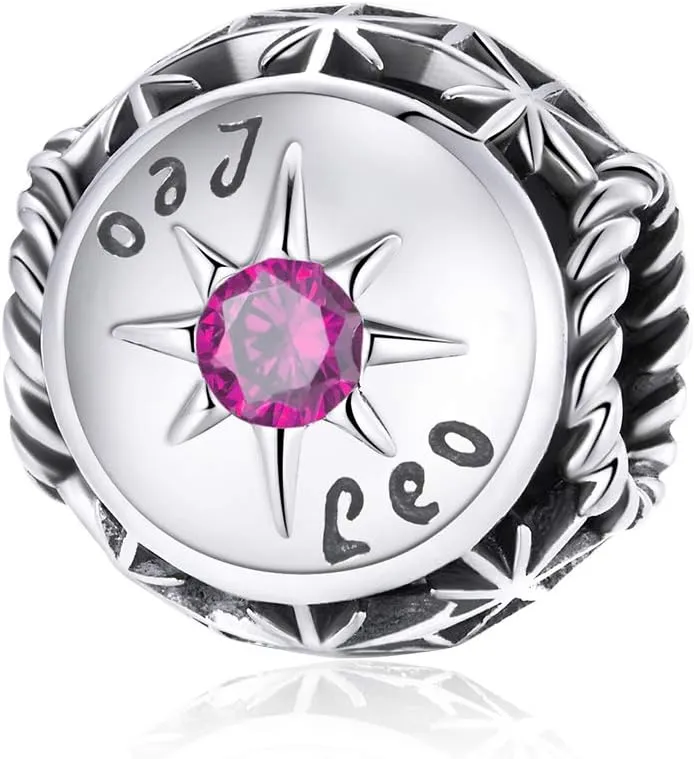 Zodiac Sign Charm fit Charms Bracelet 925 Sterling Silver Charm Birthday Charm 12 Constellations Charms For pandora Bracelets