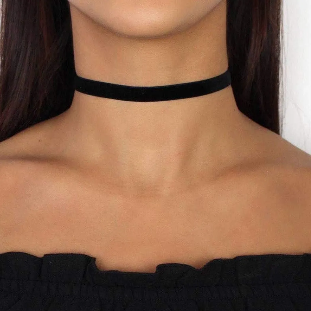 Zoestar Choker Necklace Black Velvet Collar Necklaces for Women