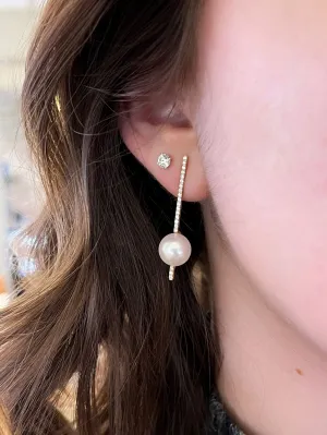 Zoma Color Diamond & Pearl Earrings